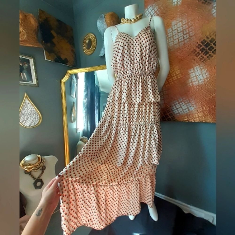NWT H&M Tiered Ruffled Maxi Dress